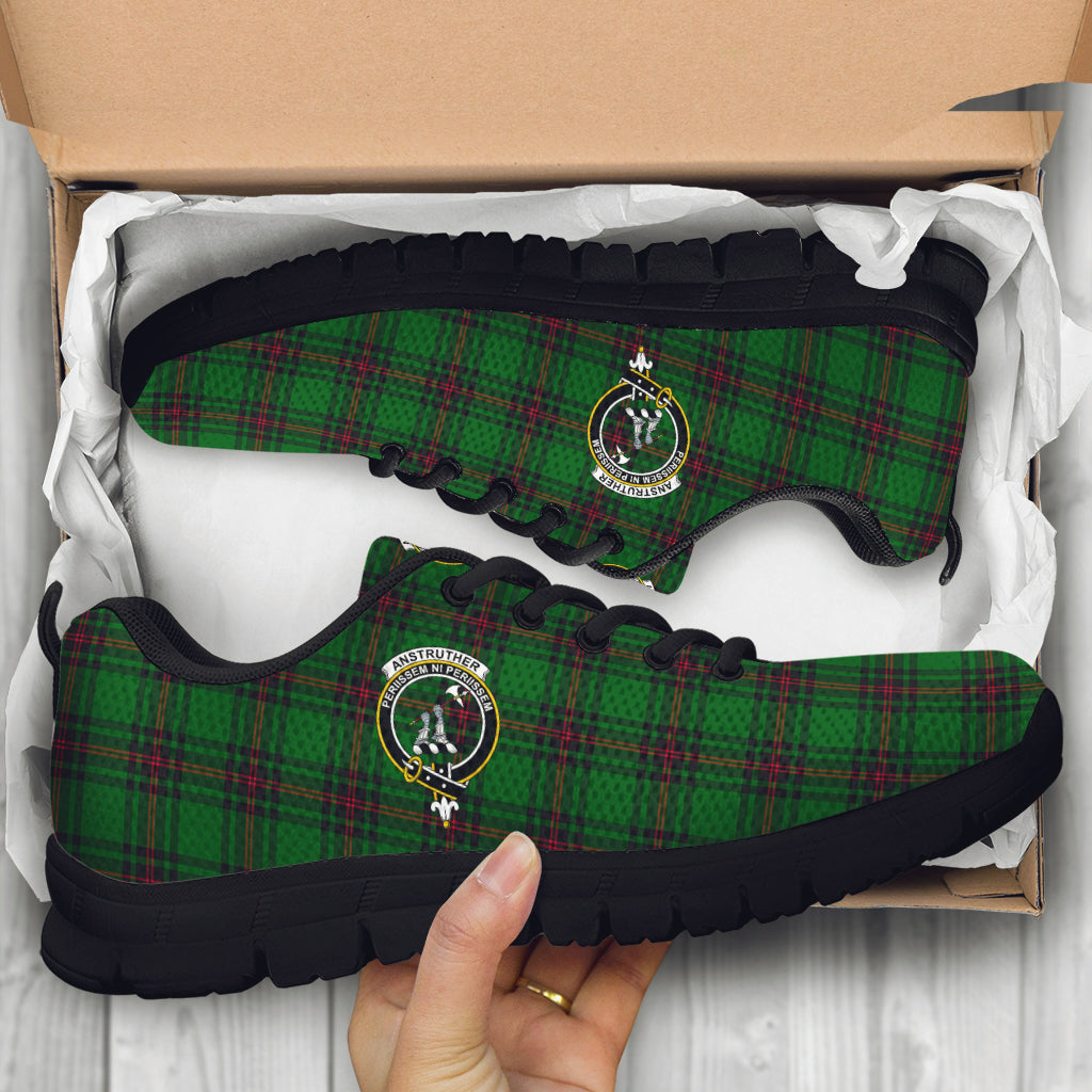 Anstruther Tartan Sneakers with Family Crest - Tartan Vibes Clothing