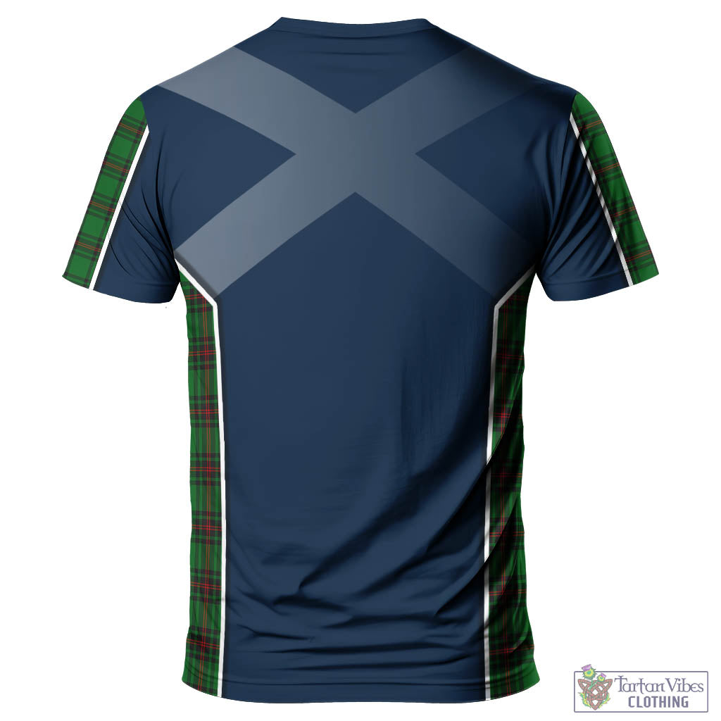 Tartan Vibes Clothing Anstruther Tartan T-Shirt with Family Crest and Lion Rampant Vibes Sport Style