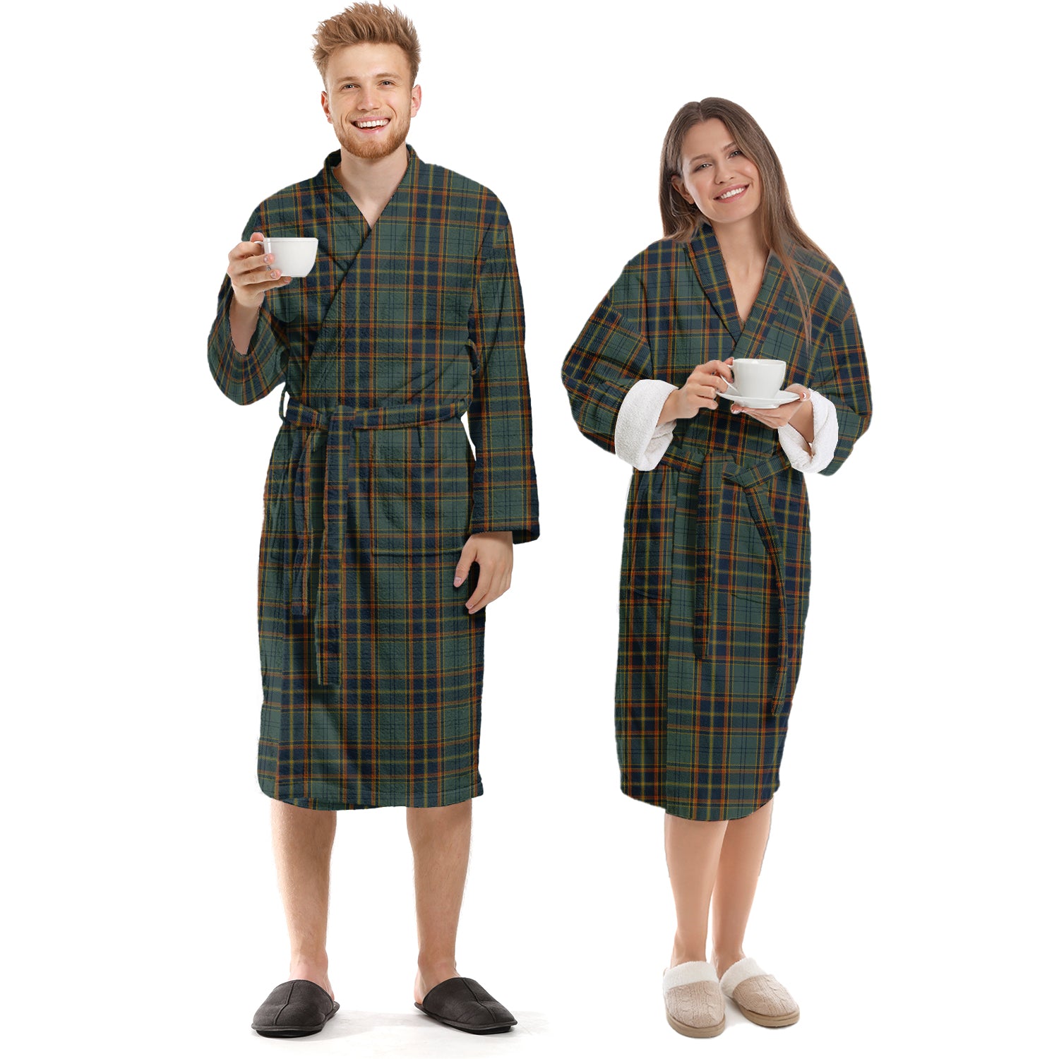 Antrim County Ireland Tartan Bathrobe Unisex S - Tartan Vibes Clothing