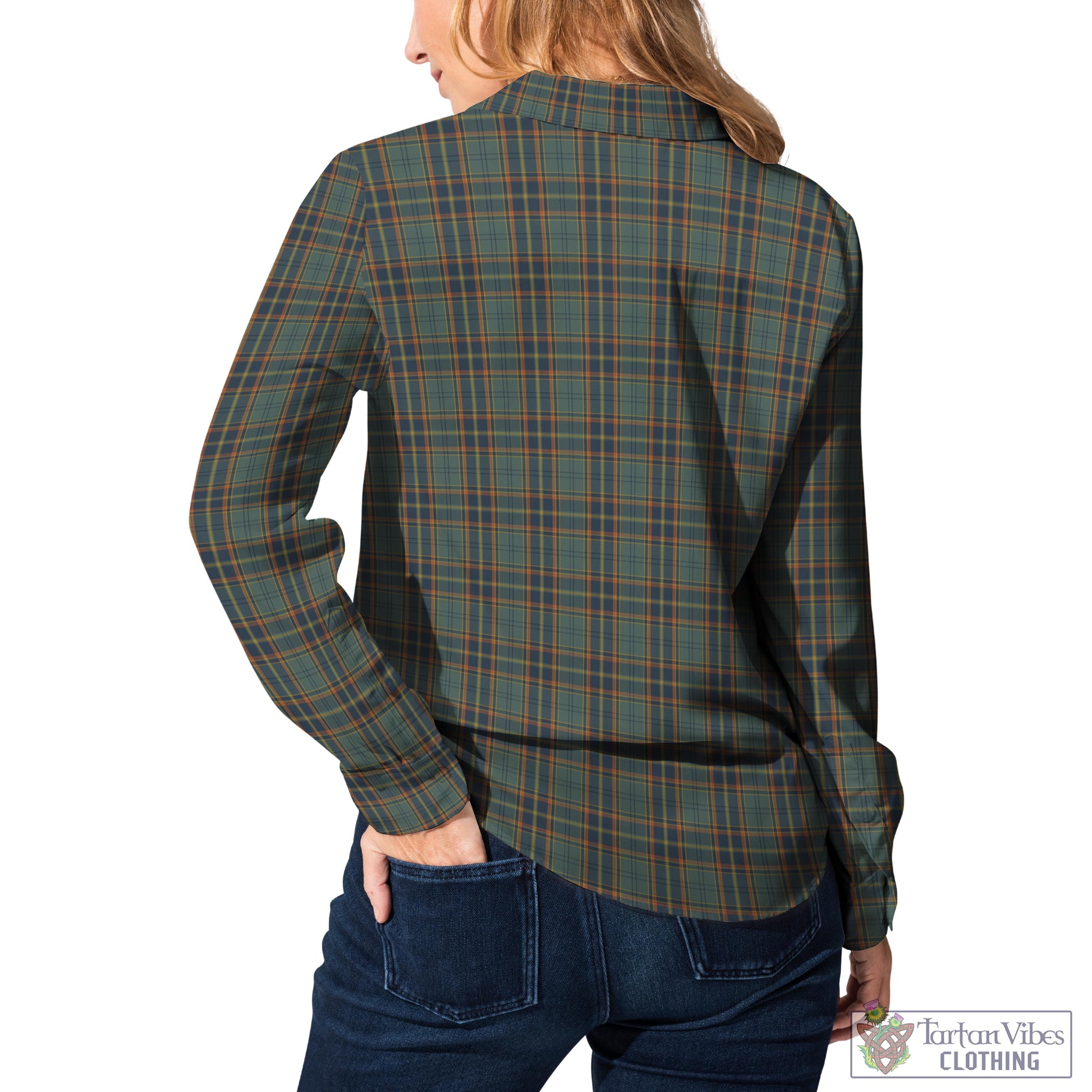 Antrim County Ireland Tartan Womens Casual Shirt