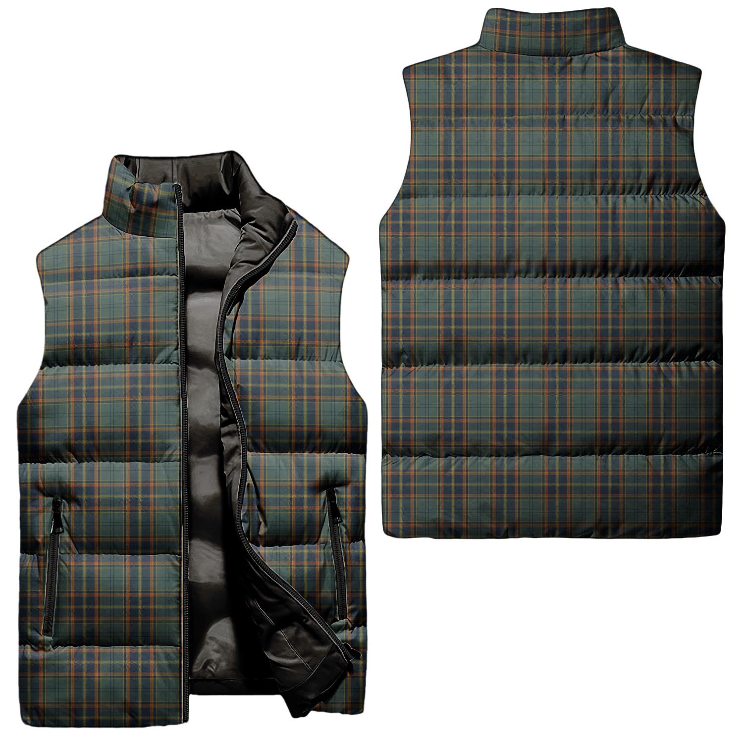 Antrim County Ireland Tartan Sleeveless Puffer Jacket Unisex - Tartanvibesclothing