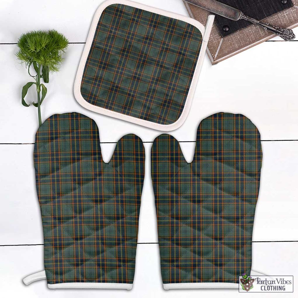 Antrim County Ireland Tartan Combo Oven Mitt & Pot-Holder Combo 1 Oven Mitt & 1 Pot-Holder White - Tartan Vibes Clothing