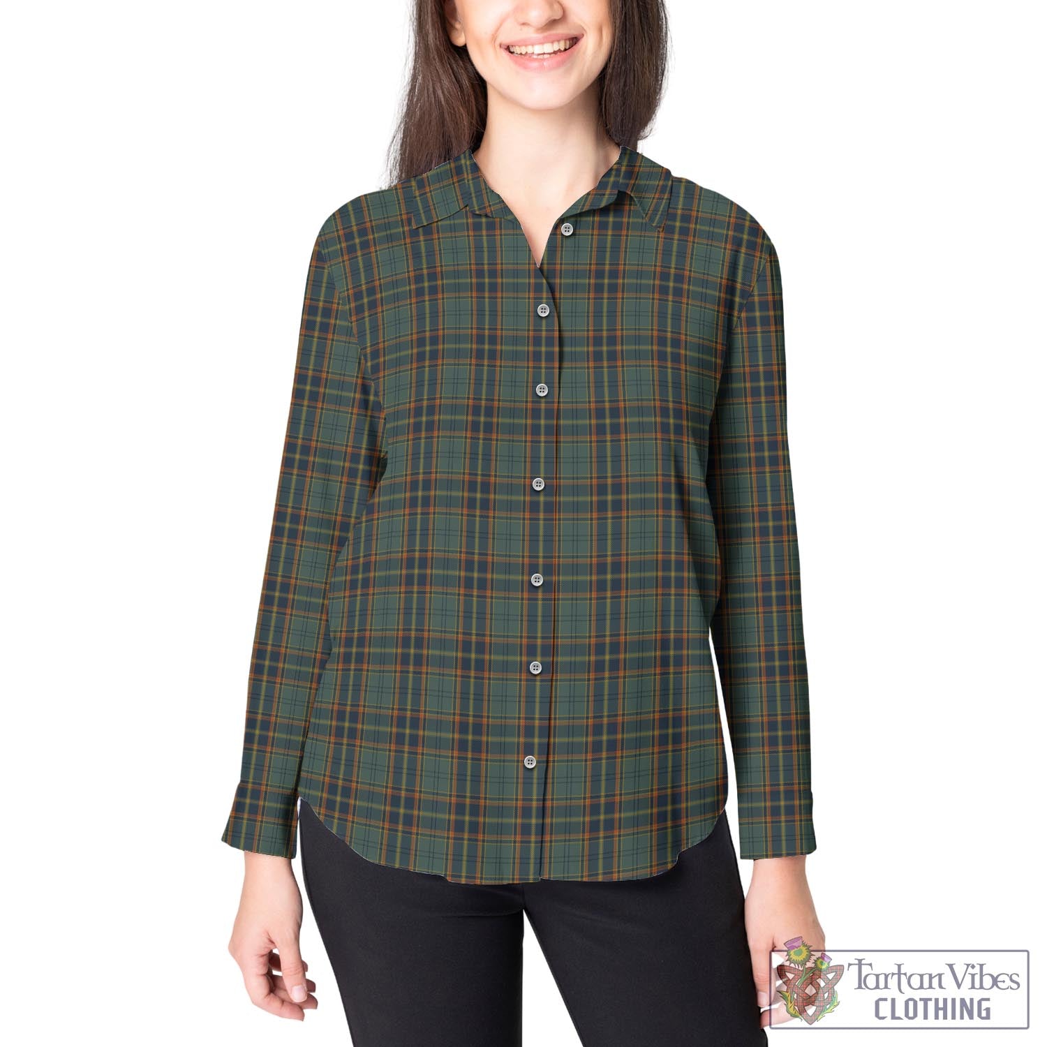 Antrim County Ireland Tartan Womens Casual Shirt