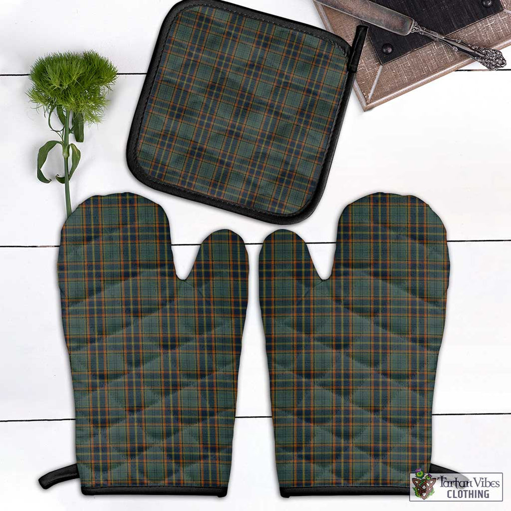 Antrim County Ireland Tartan Combo Oven Mitt & Pot-Holder Combo 1 Oven Mitt & 1 Pot-Holder Black - Tartan Vibes Clothing