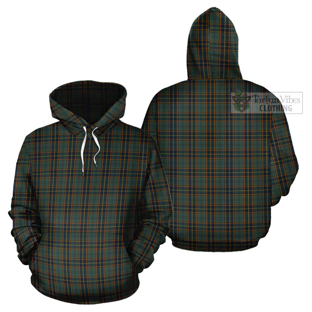 Antrim County Ireland Tartan Cotton Hoodie Pullover Hoodie - Tartan Vibes Clothing