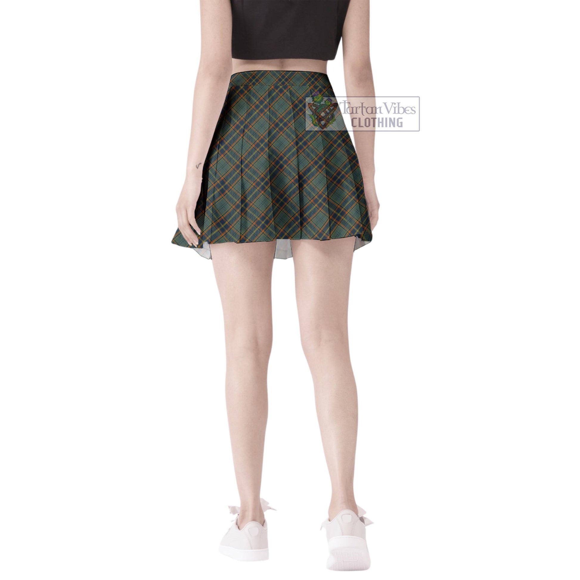 Tartan Vibes Clothing Antrim County Ireland Tartan Women's Plated Mini Skirt