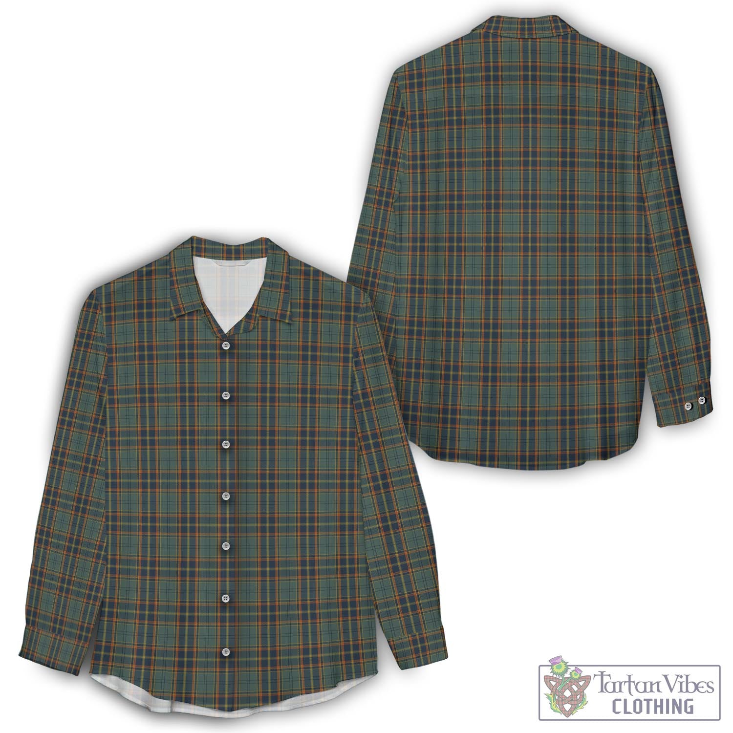 Antrim County Ireland Tartan Womens Casual Shirt