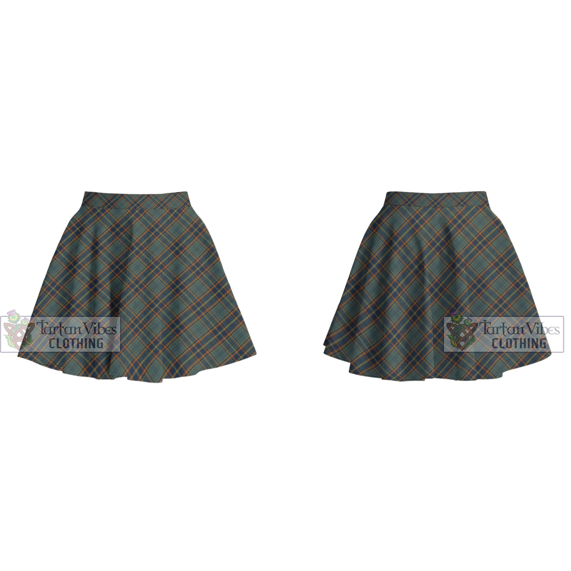 Tartan Vibes Clothing Antrim County Ireland Tartan Women's Plated Mini Skirt