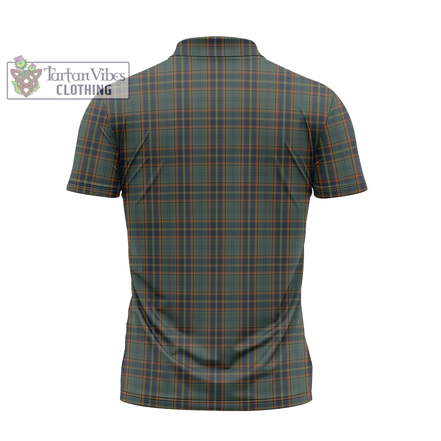 Tartan Vibes Clothing Antrim County Ireland Tartan Zipper Polo Shirt