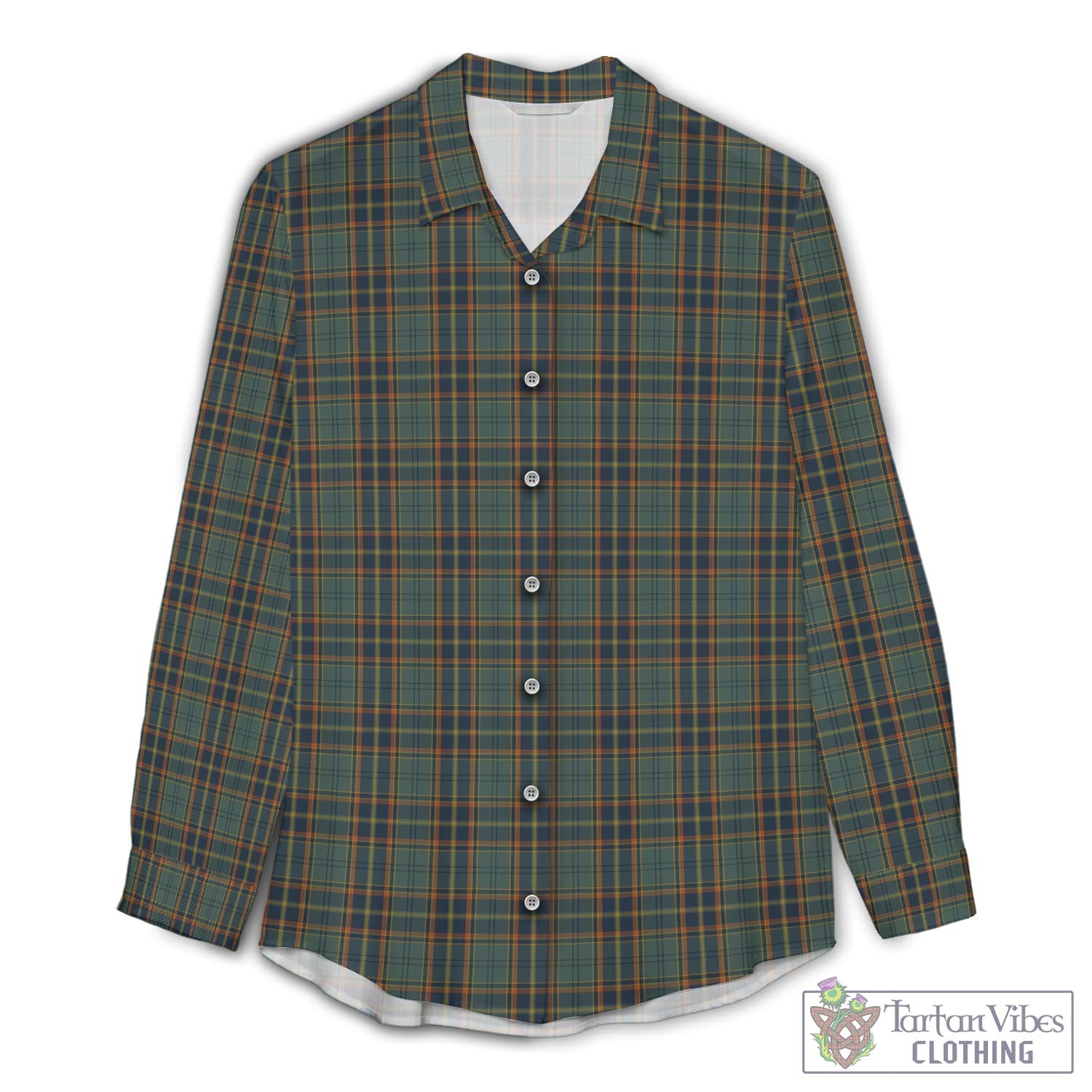 Antrim County Ireland Tartan Womens Casual Shirt