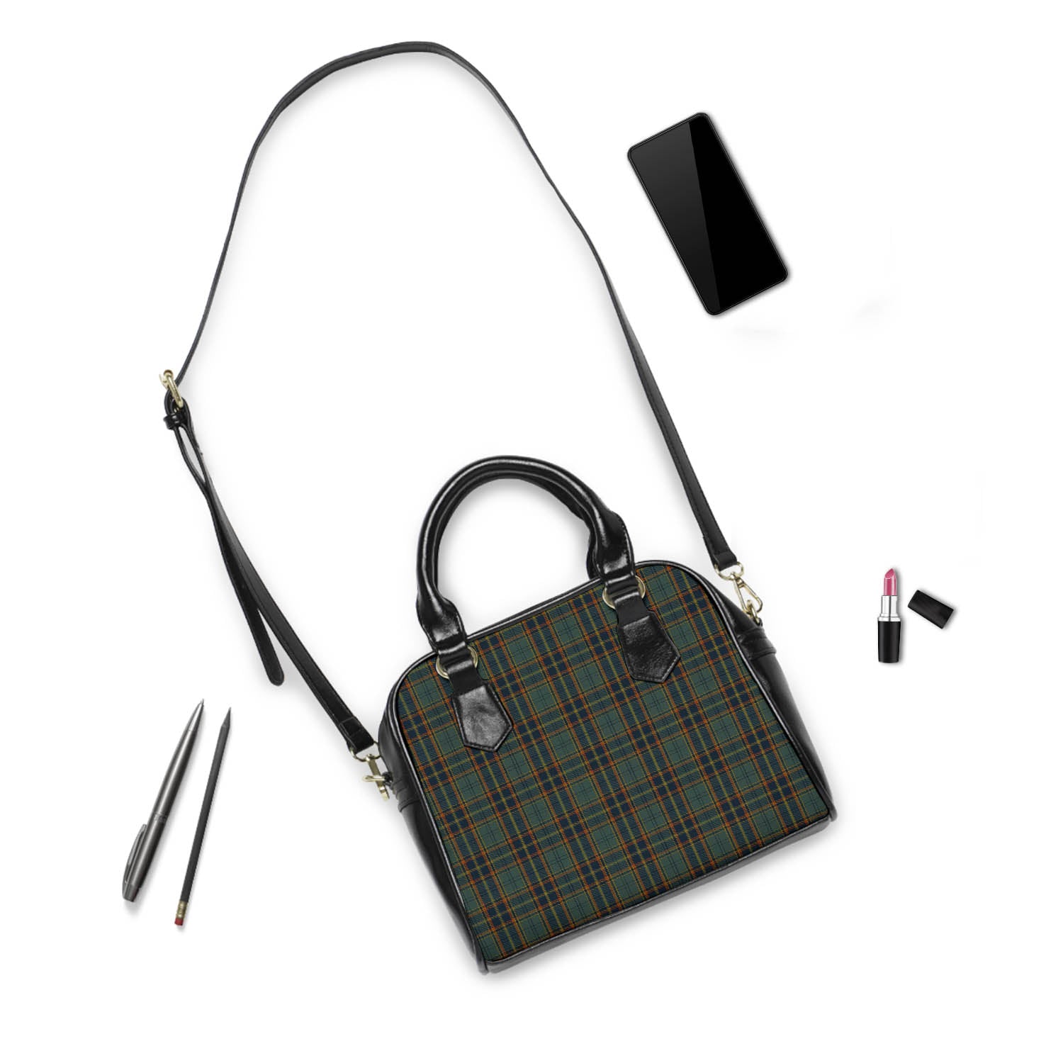 Antrim County Ireland Tartan Shoulder Handbags - Tartanvibesclothing