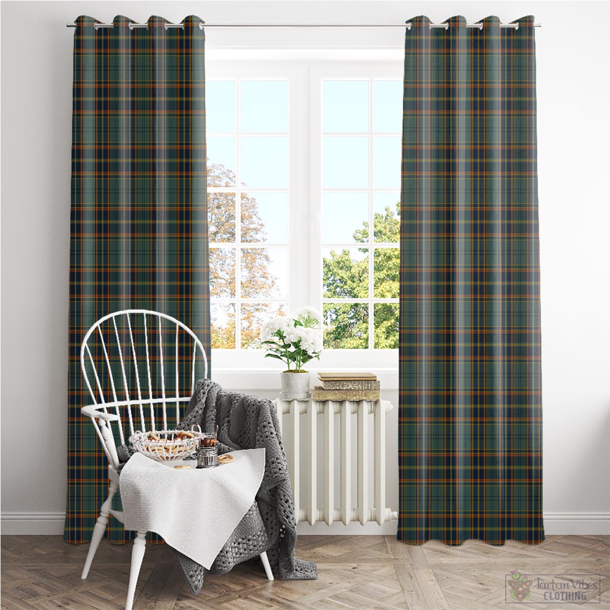 Antrim County Ireland Tartan Window Curtain