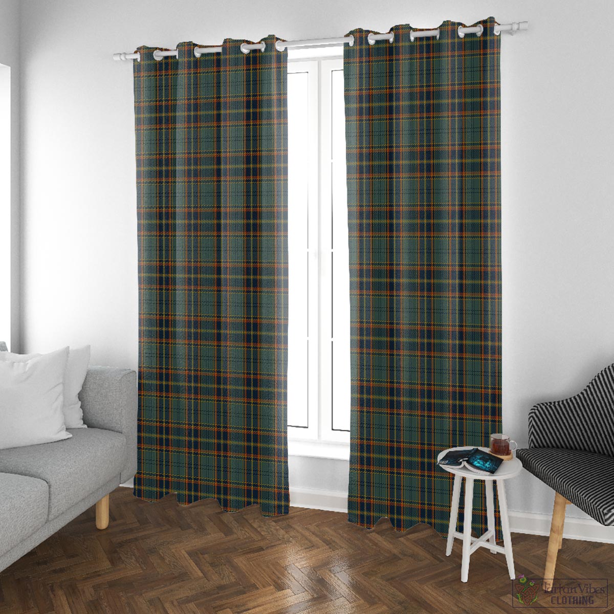 Antrim County Ireland Tartan Window Curtain