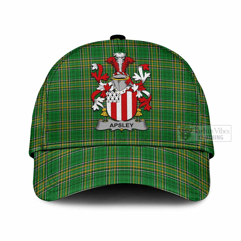 Tartan Vibes Clothing Apsley Irish Clan Tartan Classic Cap with Coat of Arms