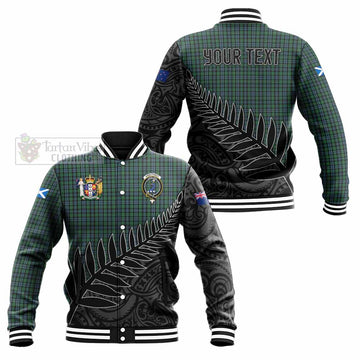 Arbuthnot Crest Tartan Baseball Jacket with New Zealand Silver Fern Half Style