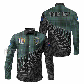 Arbuthnot Crest Tartan Long Sleeve Button Shirt with New Zealand Silver Fern Half Style