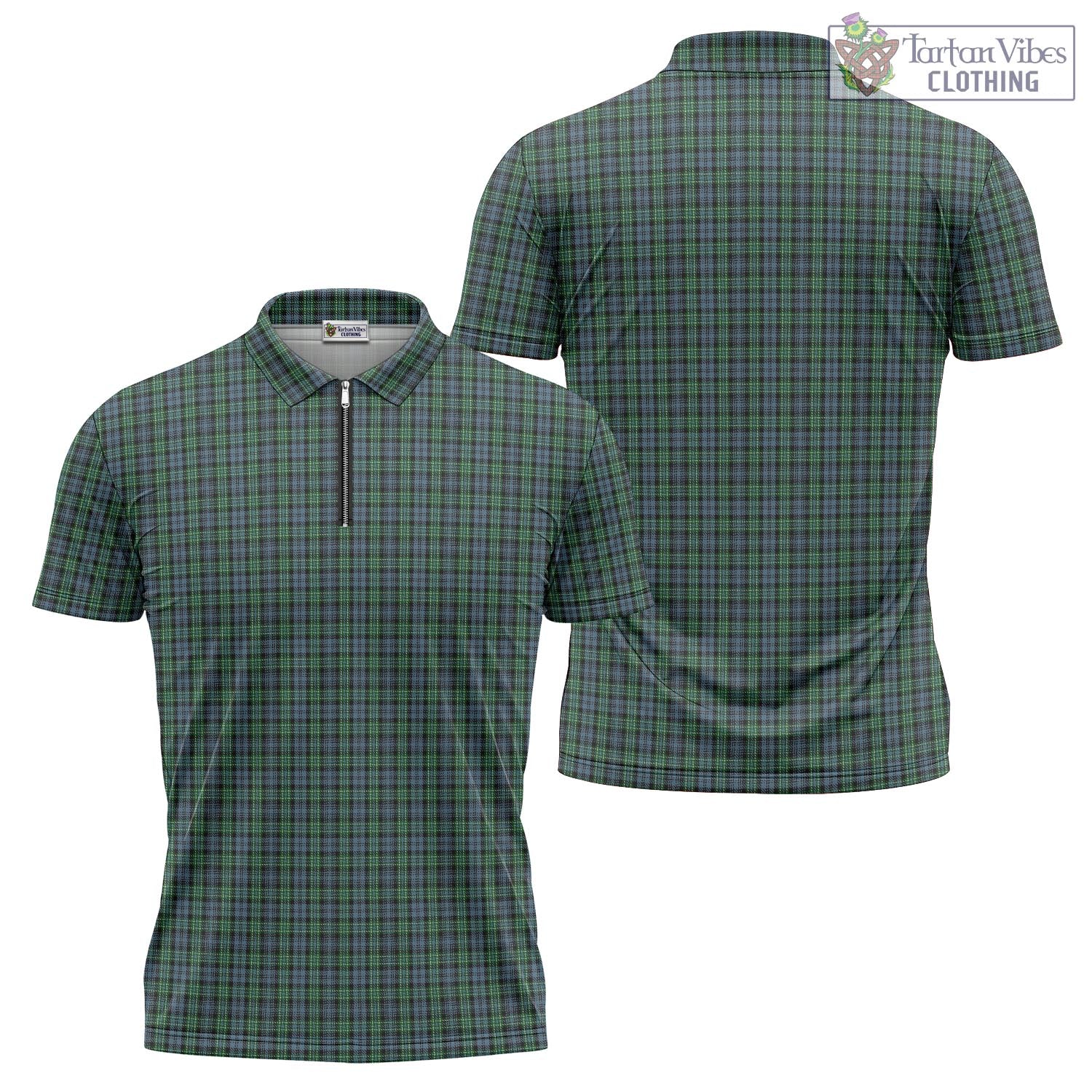 Tartan Vibes Clothing Arbuthnot Tartan Zipper Polo Shirt