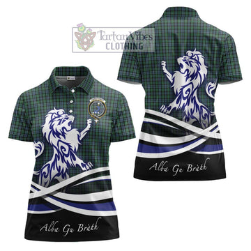 Arbuthnot Tartan Women's Polo Shirt with Alba Gu Brath Regal Lion Emblem