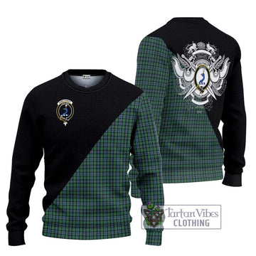 Arbuthnot Tartan Ugly Sweater with Family Crest and Military Logo Style