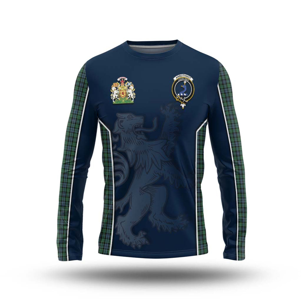 Arbuthnot Tartan Long Sleeve T-Shirt with Family Crest and Lion Rampant Vibes Sport Style Unisex - Tartan Vibes Clothing