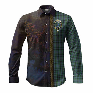Arbuthnot Tartan Family Crest Long Sleeve Button Shirt Alba Gu Brath Be Brave Lion Ancient Style Men's Shirt S - Tartan Vibes Clothing