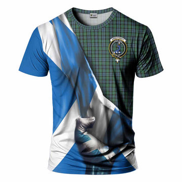 Arbuthnot Tartan T-Shirt with Family Crest Scotland Patriotic Style