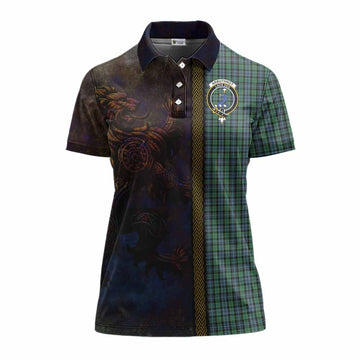 Arbuthnot Tartan Family Crest Women's Polo Shirt Alba Gu Brath Be Brave Lion Ancient Style Women - Tartan Vibes Clothing