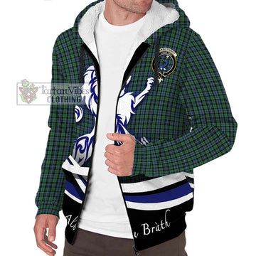 Arbuthnot Tartan Sherpa Hoodie with Alba Gu Brath Regal Lion Emblem