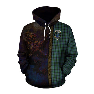 Arbuthnot Tartan Family Crest Cotton Hoodie Alba Gu Brath Be Brave Lion Ancient Style Pullover Hoodie XS - Tartan Vibes Clothing