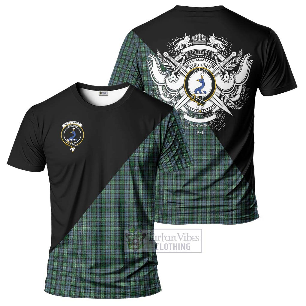 Arbuthnot Tartan T-Shirt with Family Crest and Military Logo Style Kid's Shirt - Tartanvibesclothing Shop