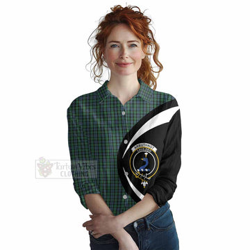 Arbuthnot Tartan Women's Casual Shirt with Family Crest Circle Style