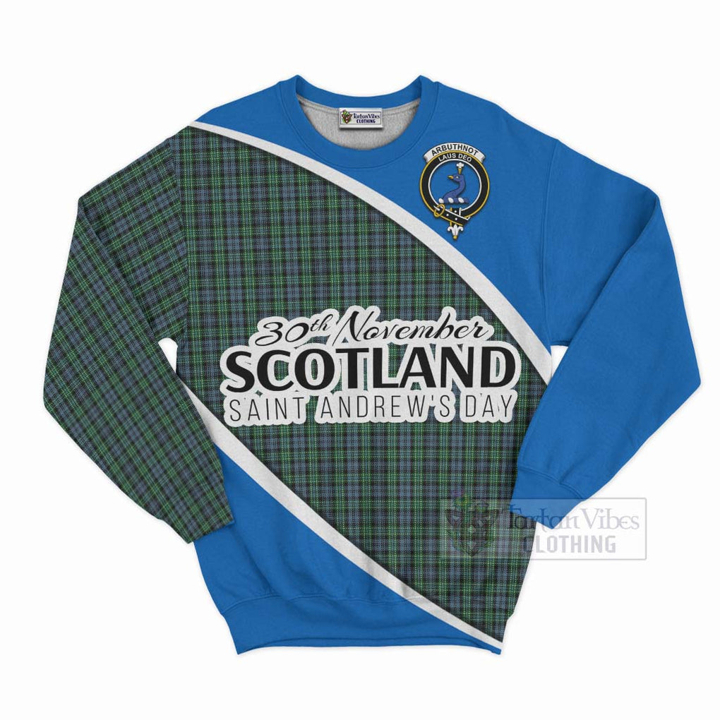 Tartan Vibes Clothing Arbuthnot Family Crest Tartan Sweatshirt Celebrate Saint Andrew's Day in Style