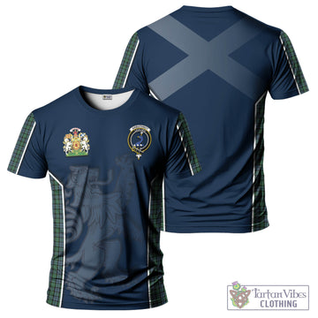 Arbuthnot Tartan T-Shirt with Family Crest and Lion Rampant Vibes Sport Style