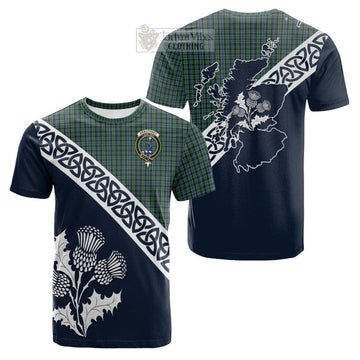 Arbuthnot Tartan Cotton T-shirt Featuring Thistle and Scotland Map Kid's Shirt - Tartan Vibes Clothing