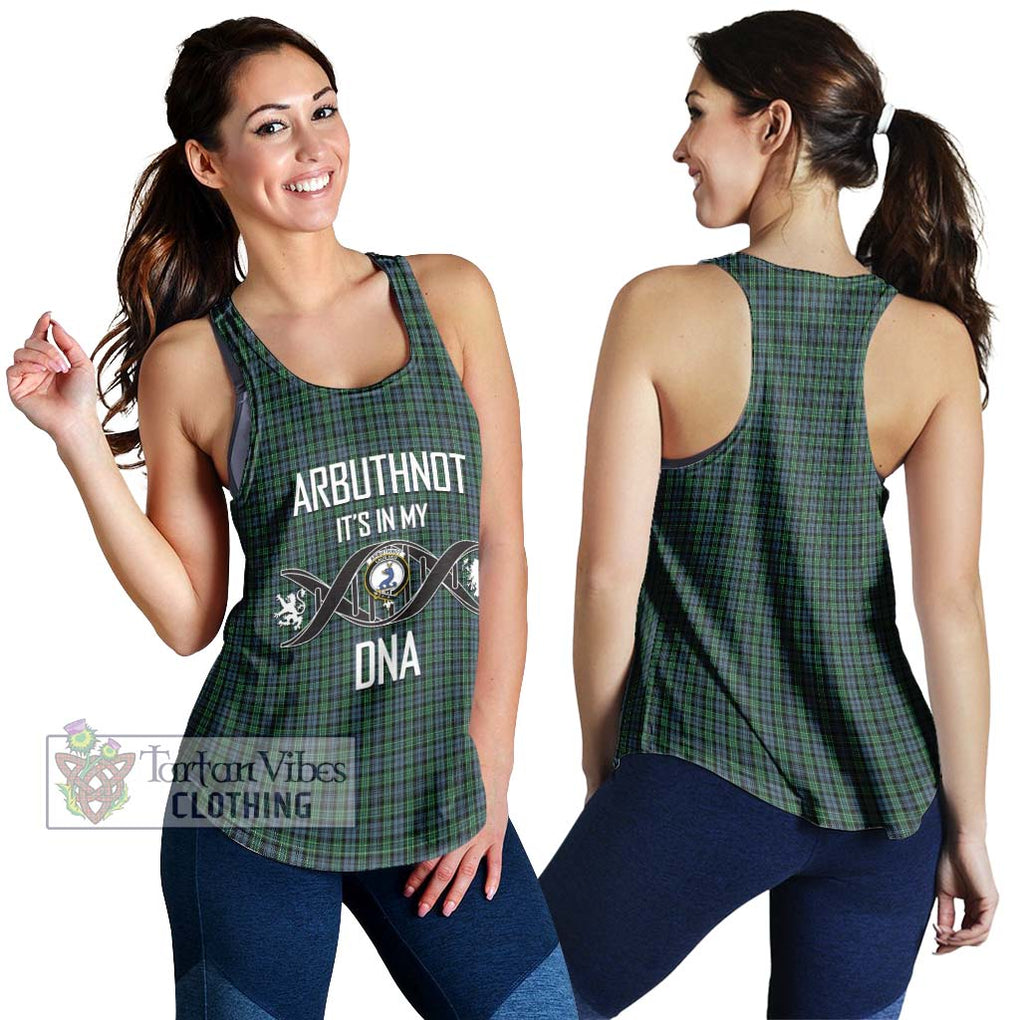 Arbuthnot Tartan Women's Racerback Tanks with Family Crest DNA In Me Style 4XL - Tartanvibesclothing Shop