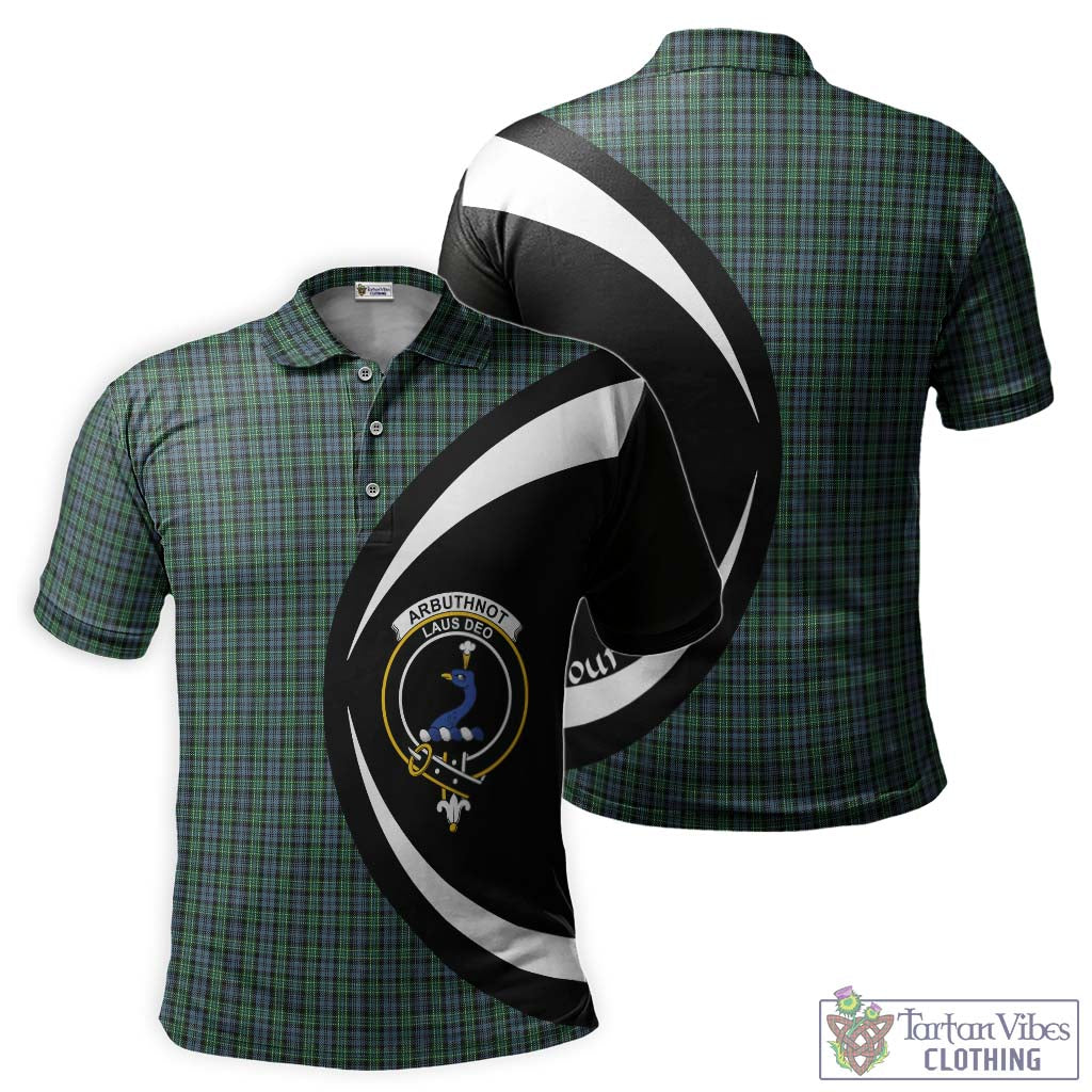 Arbuthnot Tartan Men's Polo Shirt with Family Crest Circle Style Kid - Tartan Vibes Clothing