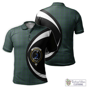 Arbuthnot Tartan Men's Polo Shirt with Family Crest Circle Style