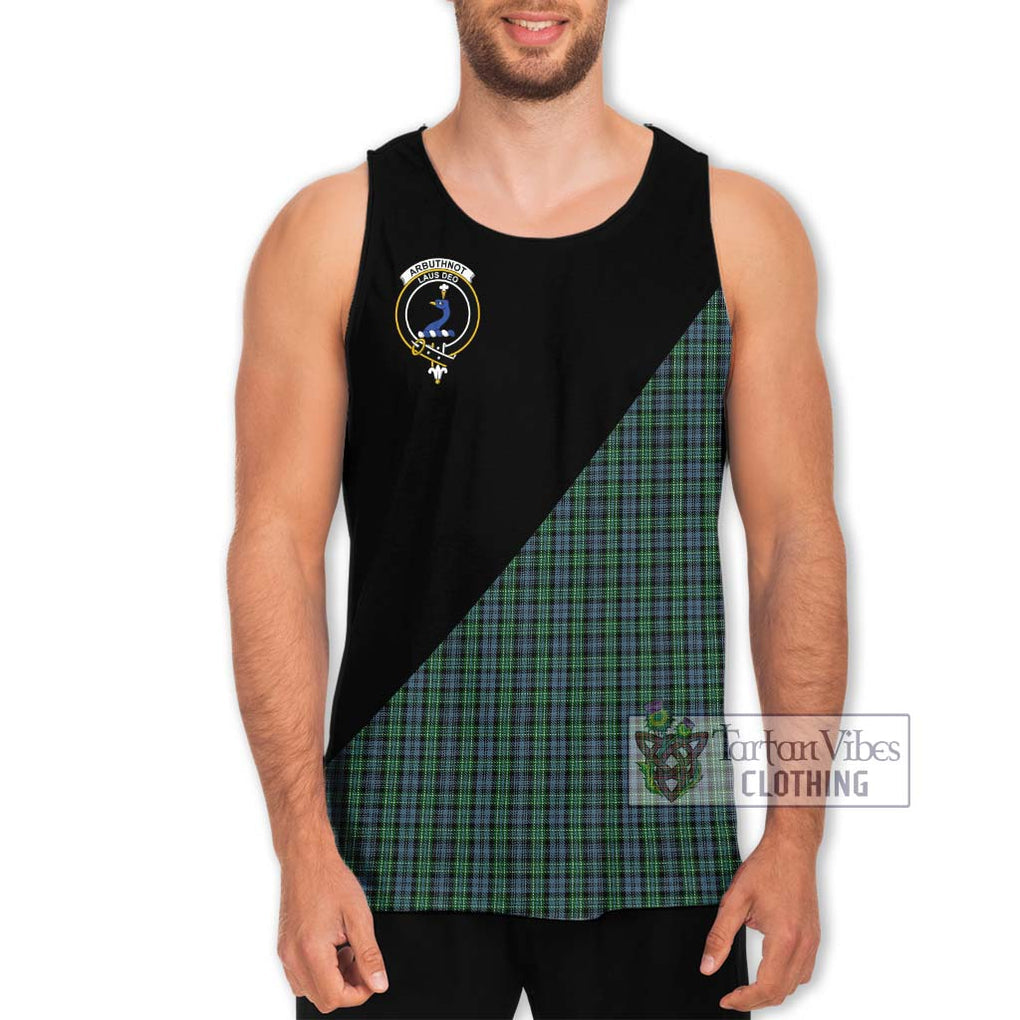 Arbuthnot Tartan Men's Tank Top with Family Crest and Military Logo Style Men - Tartanvibesclothing Shop