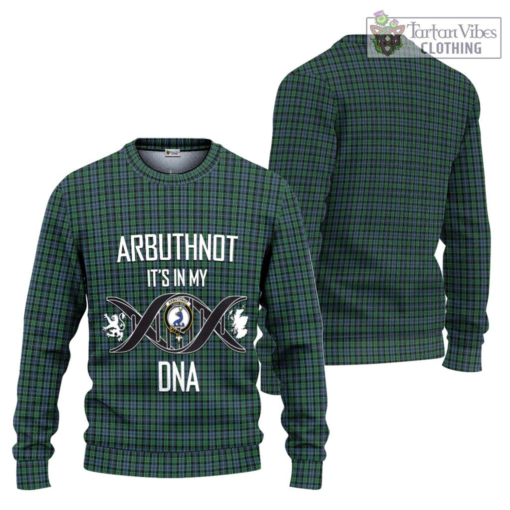 Arbuthnot Tartan Knitted Sweater with Family Crest DNA In Me Style Unisex - Tartanvibesclothing Shop