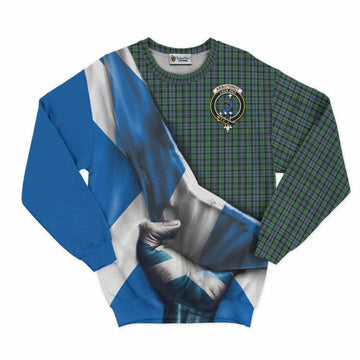 Arbuthnot Tartan Sweatshirt with Family Crest Scotland Patriotic Style