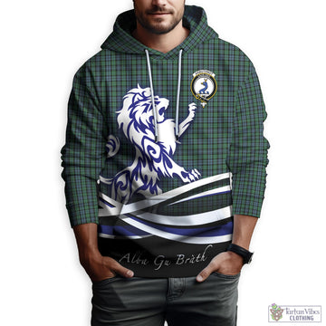 Arbuthnot Tartan Hoodie with Alba Gu Brath Regal Lion Emblem Zip Hoodie - Tartan Vibes Clothing