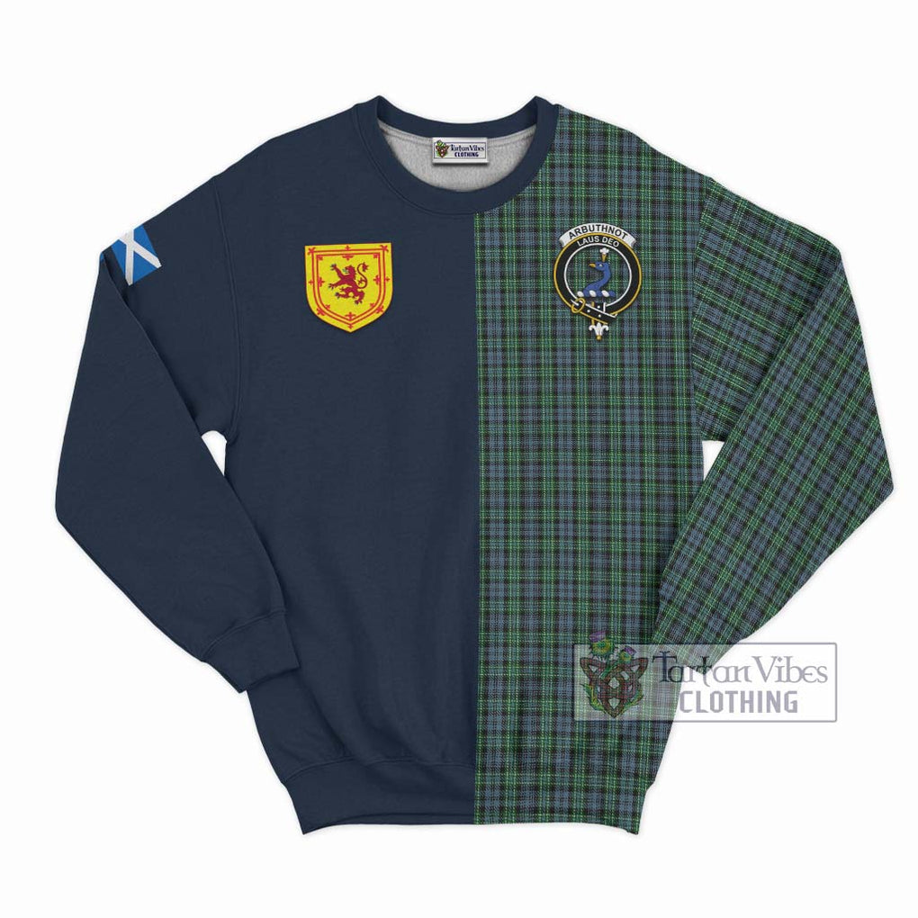 Tartan Vibes Clothing Arbuthnot Tartan Sweatshirt with Scottish Lion Royal Arm Half Style