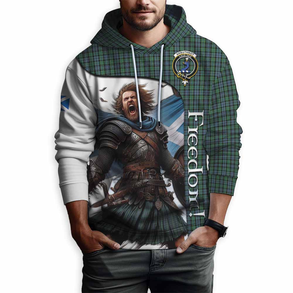 Tartan Vibes Clothing Arbuthnot Crest Tartan Hoodie Inspired by the Freedom of Scottish Warrior