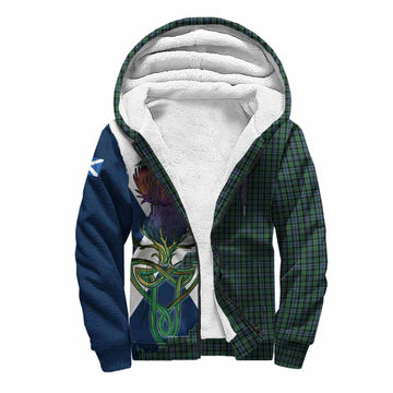 Arbuthnot Tartan Family Crest Sherpa Hoodie Scottish Thistle Celtic Inspired Unisex S - Tartan Vibes Clothing
