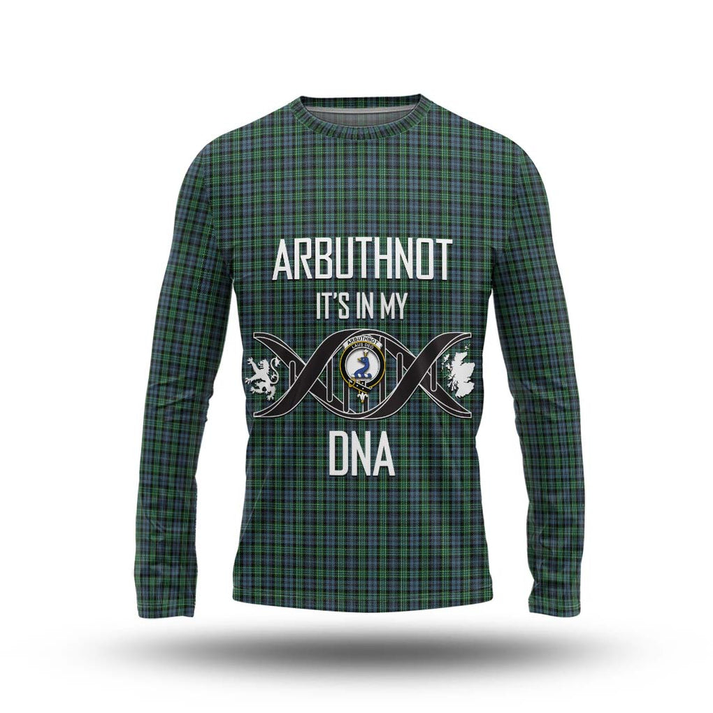 Arbuthnot Tartan Long Sleeve T-Shirt with Family Crest DNA In Me Style Unisex - Tartanvibesclothing Shop