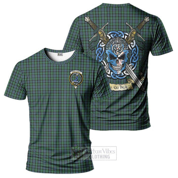 Arbuthnot Tartan T-Shirt with Family Crest Celtic Skull Style