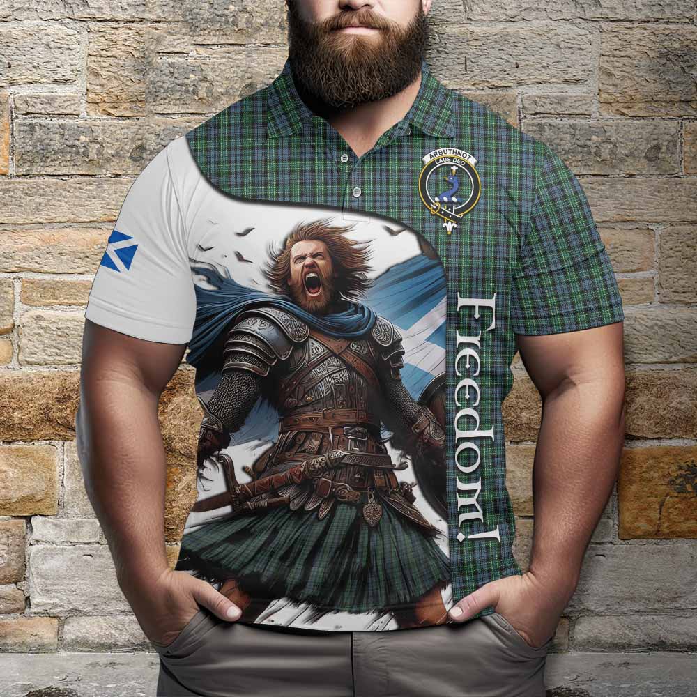 Tartan Vibes Clothing Arbuthnot Crest Tartan Polo Shirt Inspired by the Freedom of Scottish Warrior