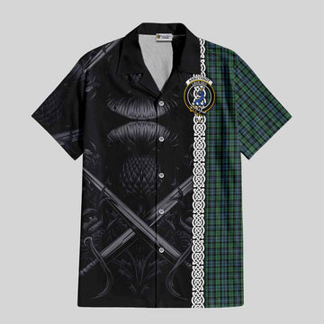 Arbuthnot Tartan Hawaiian Shirt with Family Crest Cross Sword Thistle Celtic Vibes Kid - Tartan Vibes Clothing