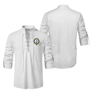 Arbuthnot Clan Crest Ghillie Kilt Shirt Men White - 2D-tartanvibesclothing