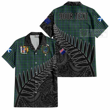 Arbuthnot Crest Tartan Hawaiian Shirt with New Zealand Silver Fern Half Style Kid - Tartan Vibes Clothing